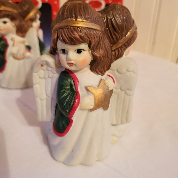 Vintage Christmas Porcelain Candle Holder - Set of 2 - River Grove Pottery works - Picture 7 of 10